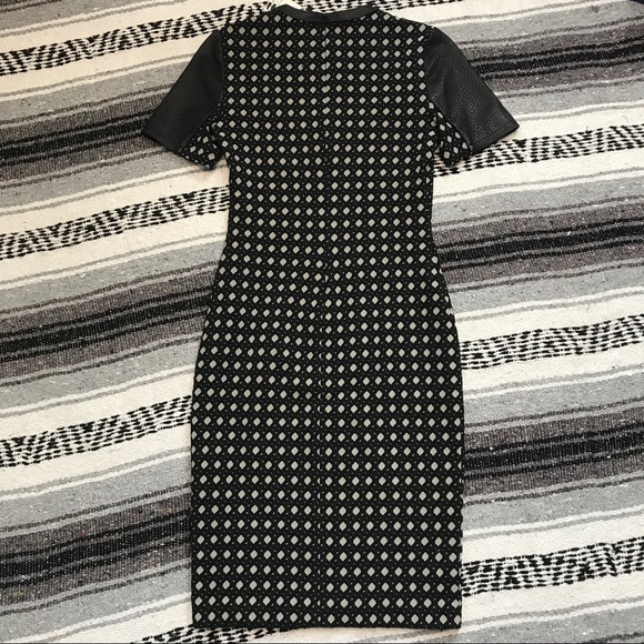NWT Yigal Azrouël lattice dress w/ leather detail - Picture 7 of 10